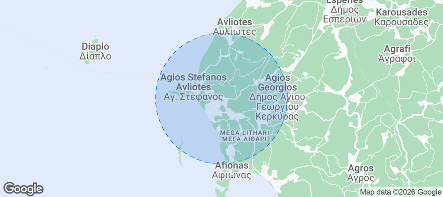 Arillas Magouladon Airbnb map